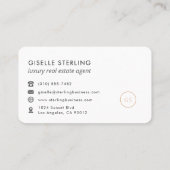 Carte De Visite Luxury Real Estate Agent Professional (Dos)