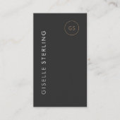 Carte De Visite Luxury Real Estate Broker Black Gold Elegant (Devant)