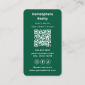 Carte De Visite Luxury Realtor Real Estate Agent Broker Green (Dos)