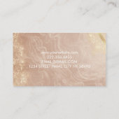 Carte De Visite Luxury Rose Gold Agate & Glitter Flooring (Dos)