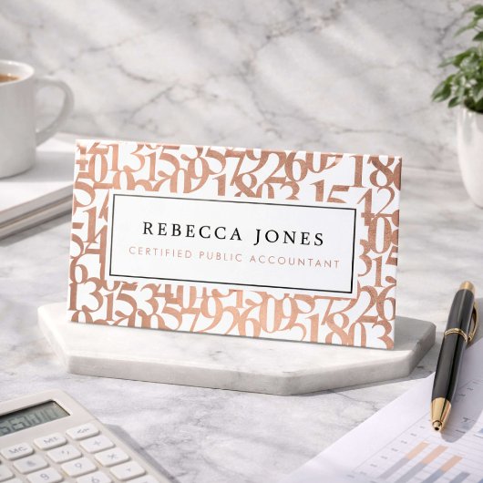 Carte De Visite Luxury Rose Gold CPA Minimal