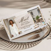 Carte De Visite Luxury Script Real Estate Agent Professional Photo