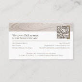 Carte De Visite Luxury Script Real Estate Agent Professional Photo (Dos)