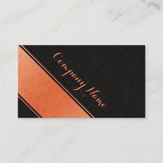 Carte De Visite Luxury shimmering orange structured black design (Devant)