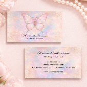 Carte De Visite Luxury Soft Opal logo Butterfly Chic              