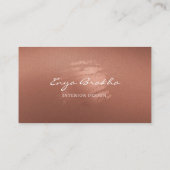 Carte De Visite Luxury Stylish Script Bronze Business Card (Dos)