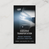 Carte De Visite Luxury Transport Car QR Code Blue & Black (Devant)