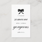 Carte De Visite Luxury Unique Elegant Photographer QR Code (Devant)