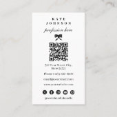 Carte De Visite Luxury Unique Elegant QR Code Social Media (Dos)