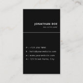 Carte De Visite Luxury Vertical Black QR Code Realtor  (Devant)