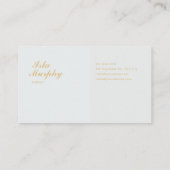 Carte De Visite Luxury Victorian Blue Floral Ornate Gold Plate (Dos)