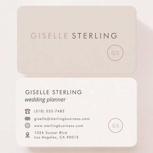 Carte De Visite Luxury Wedding Planner Feminine Professional