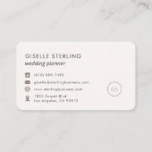 Carte De Visite Luxury Wedding Planner Feminine Professional (Dos)