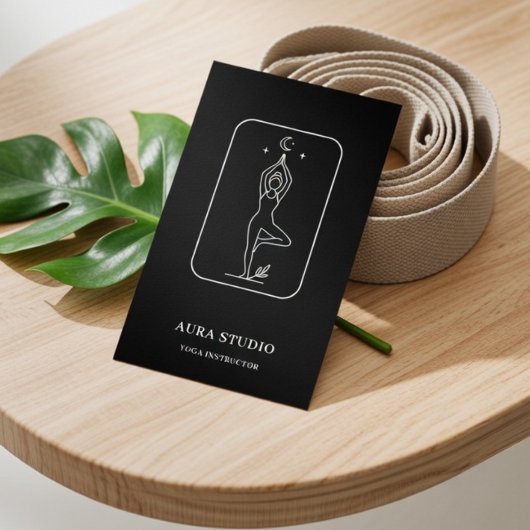 Carte De Visite Luxury Yoga Instructor | Elegant 