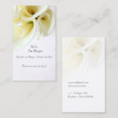 Carte De Visite Lys Calla avec espace texte (Devant / Derrière)