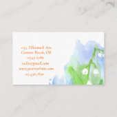Carte De Visite Lys de la Vallée Fleurs aquarelles (Dos)