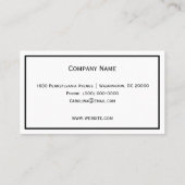 Carte De Visite Lys de la vallée Floral (Dos)