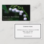 Carte De Visite Lys de la vallée Floral (Devant / Derrière)