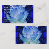 Carte De Visite Lys de lotus bleu (Devant / Derrière)