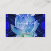 Carte De Visite Lys de lotus bleu (Dos)
