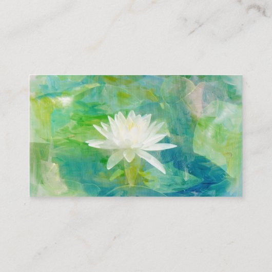 Carte De Visite Lys d'eau blanche (Dos)