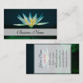Carte De Visite Lys d'eau blanche (Devant / Derrière)