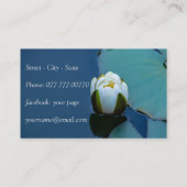 Carte De Visite Lys d'eau blanche dans l'étang (Dos)