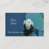 Carte De Visite Lys d'eau blanche dans l'étang (Devant)