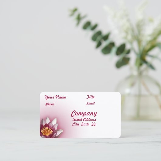 Carte De Visite Lys d'eau rose (Debout devant)