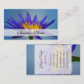 Carte De Visite Lys d'eau violet (Devant / Derrière)