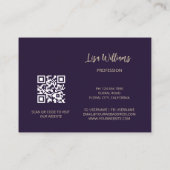 Carte De Visite Lys pourpres Luxe | Fleurs 3D (Dos)