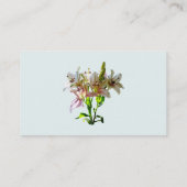 Carte De Visite Lys rose pâle rétroéclairés (Dos)