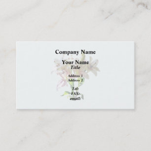 Carte De Visite Lys rose pâle rétroéclairés