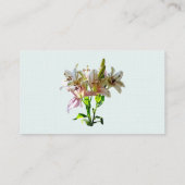 Carte De Visite Lys rose pâle rétroéclairés (Dos)