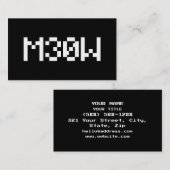 Carte De Visite M30W [Leetspeak Animal Sounds] (Devant / Derrière)