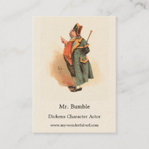 Carte De Visite M. Bumble par Kyd, Oliver Twist de Charles Dickens
