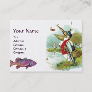 Carte De Visite M. PELICAN FISHING MONOGRAM, White Pearl