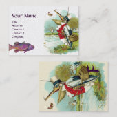 Carte De Visite M. PELICAN FISHING MONOGRAM, White Pearl (Devant / Derrière)