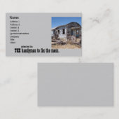 Carte De Visite M. professionnel Fix It de bricoleur (Devant / Derrière)