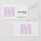 Carte De Visite M - Triangles Poly Faible - Gris Violet Rose Neutr (Devant / Derrière)