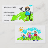 Carte De Visite Ma famille (Devant / Derrière)