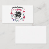 Carte De Visite Ma Saint Valentin est le football (Devant / Derrière)