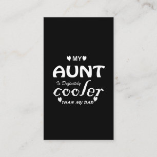 Carte De Visite ma tante est vraiment glacière que mon père