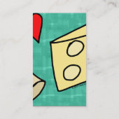 Carte De Visite Mac aime Fromage, Funny Cute Macaroni + Fromage (Dos)