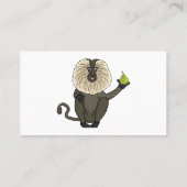 Carte De Visite Macaque singe à queue de lion de dessin animé drôl (Dos)
