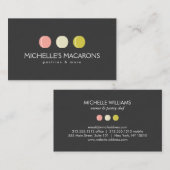 Carte De Visite MACARON COOKIE TRIO LOGO pour boulangerie, pâtisse (Devant / Derrière)