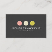 Carte De Visite MACARON COOKIE TRIO LOGO pour boulangerie, pâtisse (Devant)