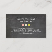 Carte De Visite MACARON COOKIE TRIO LOGO sur CHALKBOARD pour boula (Dos)