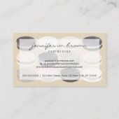 Carte De Visite Macaron Cookies Sweets Dessert Bakery Shop (Dos)