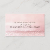 Carte De Visite Macaron d'aquarelle moderne Bokeh Holographique, O (Dos)